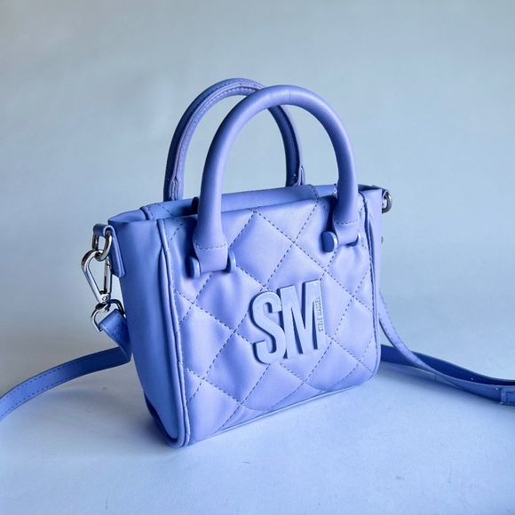 Steve Madden Lavender Polyurethane Quilted Leather Small Crossbody Shoulder Bag - Picture 3 of 15